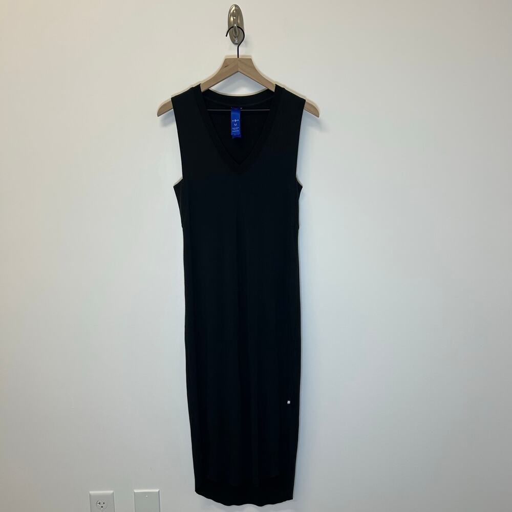 Kit & Ace Goodfeels Brushed Knit Midi Dress‎ Size M Black Sleeveless Minimalist - Picture 5 of 10